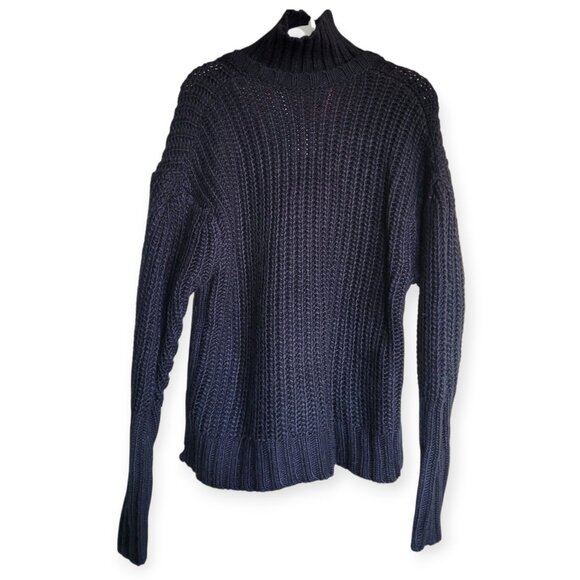 Cinq à Sept Adia Black Ribbed Turtleneck Sweater XS - Picture 3 of 9